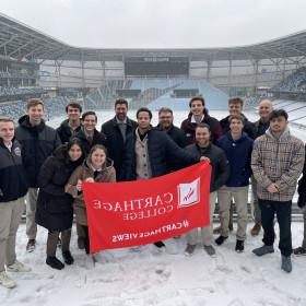 Students from the Carthage sports management master?s degree program at the Minnesota United FC (...